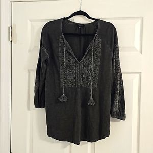 Lucky Brand grey blouse